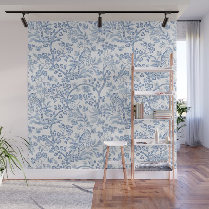 Cheetah Chinoiserie  Wall Mural Gallery Image 1