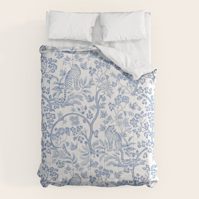 Cheetah Chinoiserie  Comforter Gallery Image 1