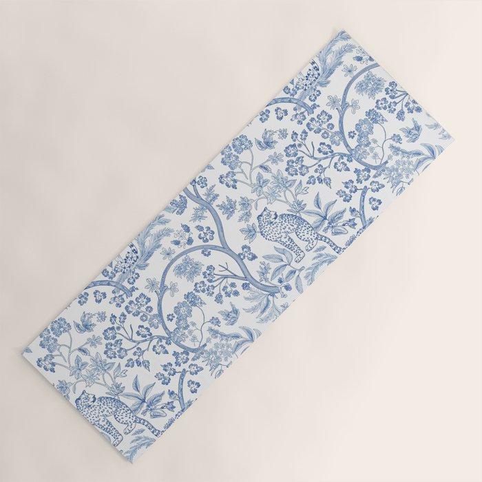 Cheetah Chinoiserie  Yoga Mat Gallery Image 1