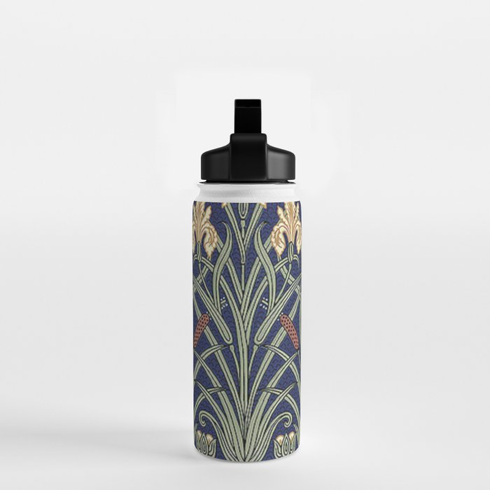 William Morris Iris Art Water Bottle Gallery Image 2