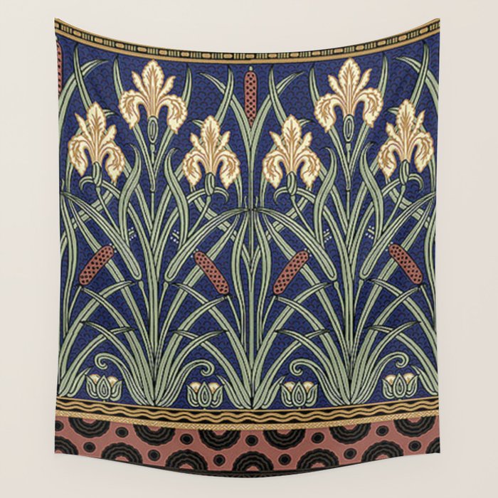 William Morris Iris Art Wall Tapestry Gallery Image 1