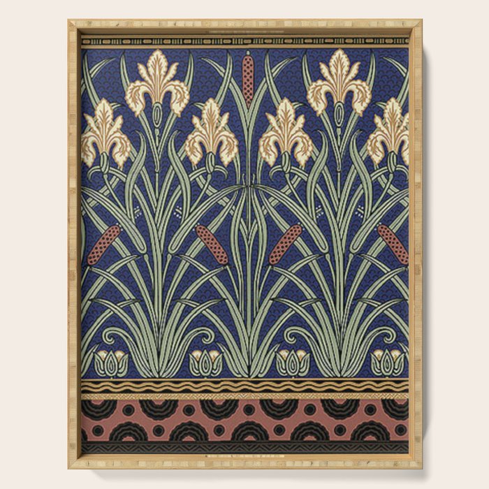 William Morris Iris Art Serving Tray Gallery Image 1