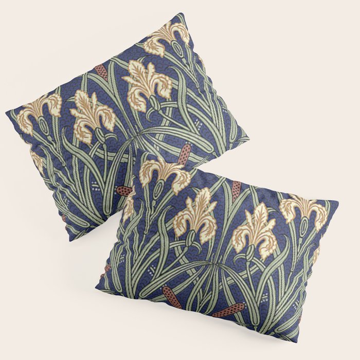 William Morris Iris Art Pillow Sham Gallery Image 1