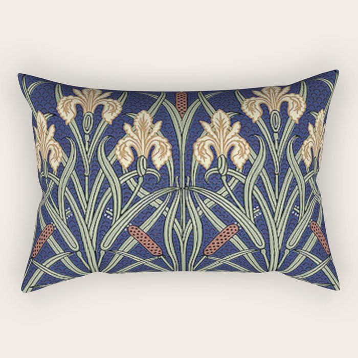 William Morris Iris Art Rectangular Pillow Gallery Image 1