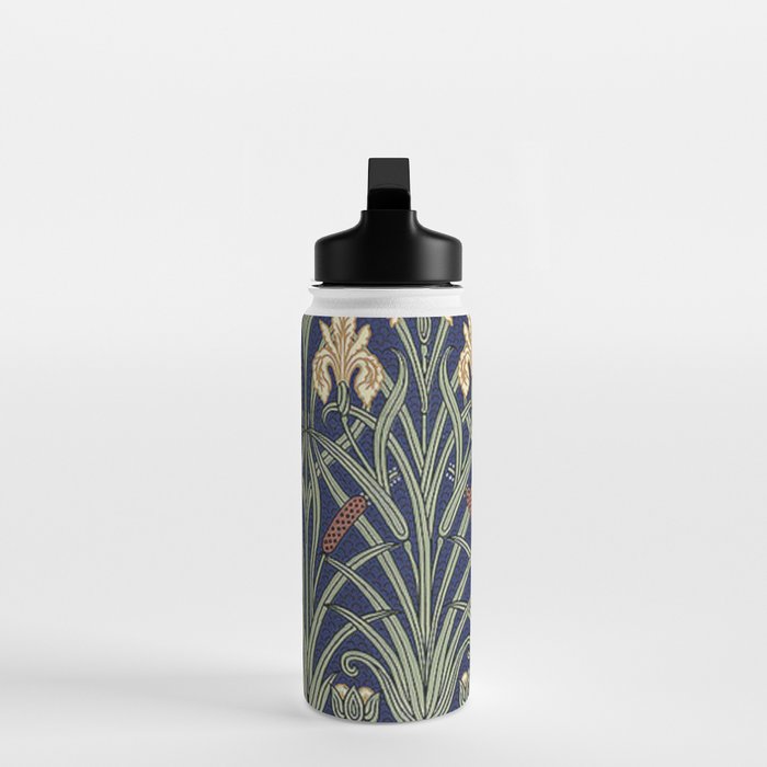 William Morris Iris Art Water Bottle Gallery Image 3