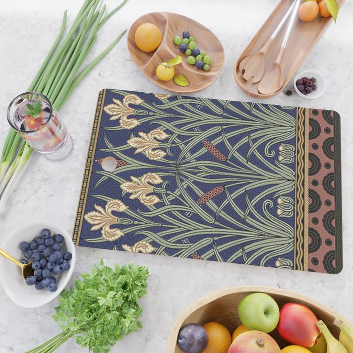 William Morris Iris Art Cutting Board Gallery Image 2