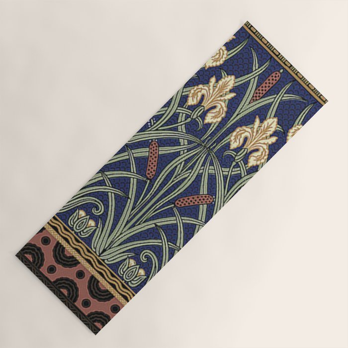 William Morris Iris Art Yoga Mat Gallery Image 1