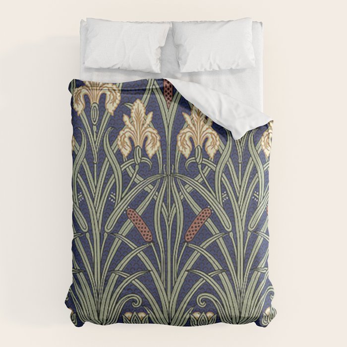 William Morris Iris Art Duvet Cover Gallery Image 1