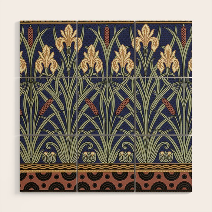 William Morris Iris Art Wood Wall Art Gallery Image 1