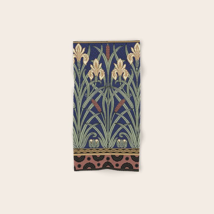 William Morris Iris Art Bath Towel Gallery Image 1