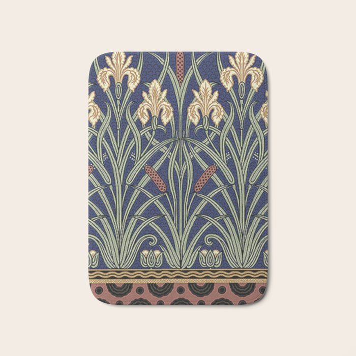 William Morris Iris Art Bath Mat Gallery Image 1