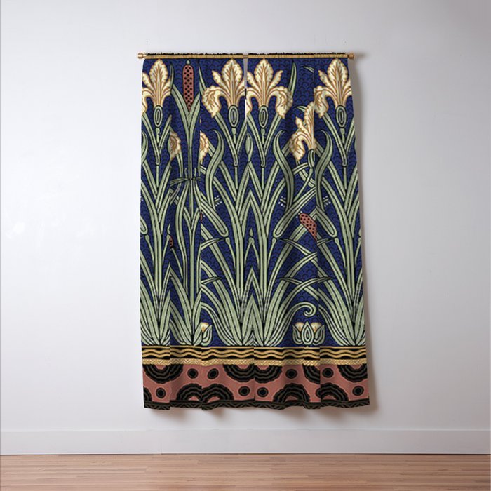 William Morris Iris Art Window Curtain Gallery Image 3