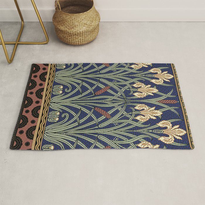 William Morris Iris Art Rug Gallery Image 1