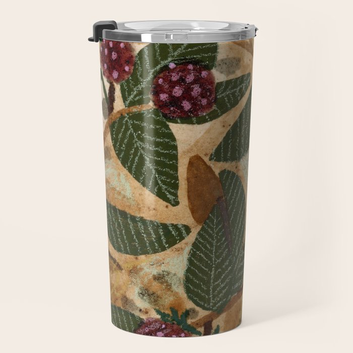 In Season in Red Raspberry and Forest Green Travel Mug Gallery Image 3