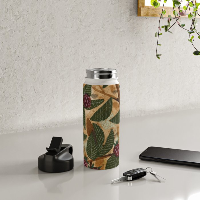 In Season in Red Raspberry and Forest Green Water Bottle Gallery Image 4