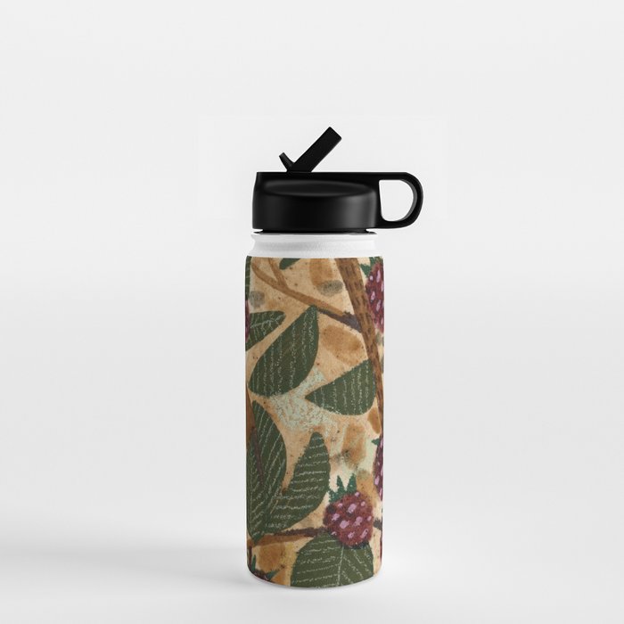 In Season in Red Raspberry and Forest Green Water Bottle Gallery Image 1