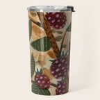 In Season in Red Raspberry and Forest Green Travel Mug Gallery Image 2