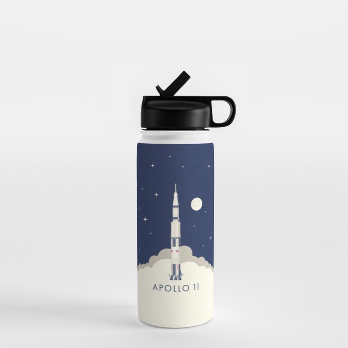 Apollo 11 Space - Saturn Rocket A Water Bottle Gallery Image 1