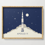Apollo 11 Space - Saturn Rocket A Serving Tray Gallery Image 1
