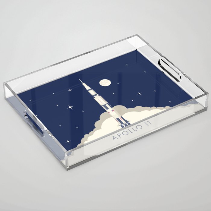 Apollo 11 Space - Saturn Rocket A Acrylic Tray Gallery Image 1