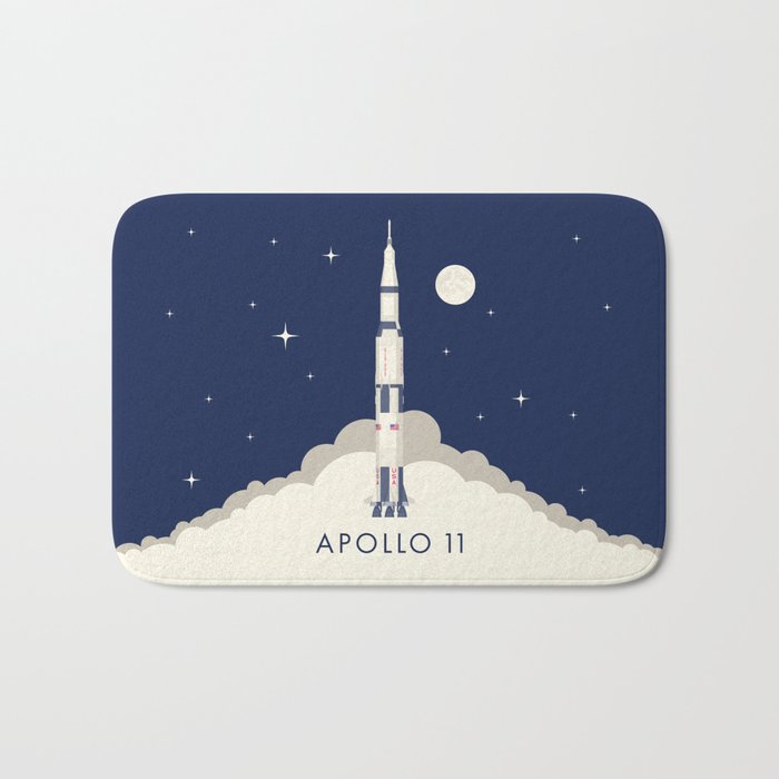 Apollo 11 Space - Saturn Rocket A Bath Mat Gallery Image 1