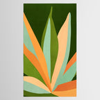 Colorful Agave Painted Cactus Illustration Tablecloth Gallery Image 2