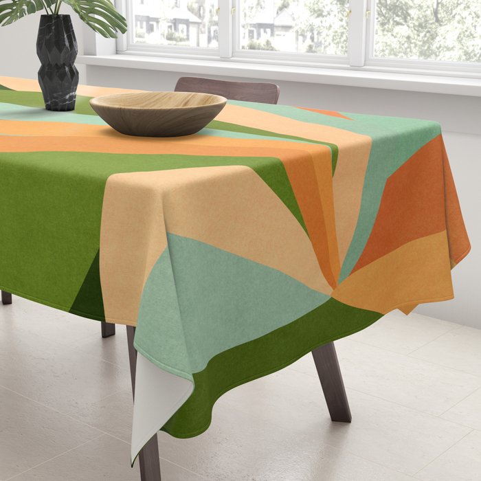 Colorful Agave Painted Cactus Illustration Tablecloth Gallery Image 3