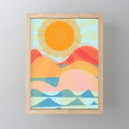 Sunset On Hills and Sea  Mini Art Print Gallery Image 1