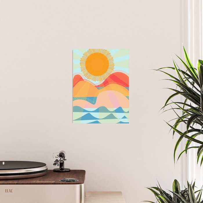 Sunset On Hills and Sea  Poster Gallery Image 2