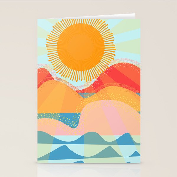 Sunset On Hills and Sea  Stationery Card Gallery Image 2