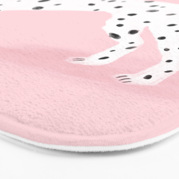Dalmatian with Lemon Tree in Pink Bath Mat Gallery Image 3