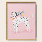Dalmatian with Lemon Tree in Pink Serving Tray Gallery Image 1