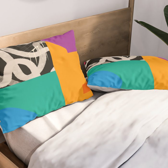 Mid Century Collage | PATTERN 07: The Retro Edition Pillow Sham Gallery Image 2