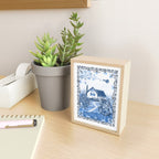 The Old Country Farm in Navy Blue - Farm House Decor Mini Art Print Gallery Image 2