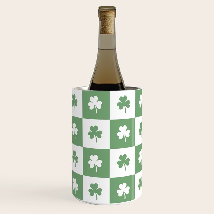 Shamrock Checkered Pattern Wine Chiller Gallery Image 3