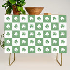 Shamrock Checkered Pattern Credenza Gallery Image 1