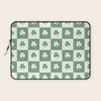 Shamrock Checkered Pattern Laptop Sleeve Gallery Image 1