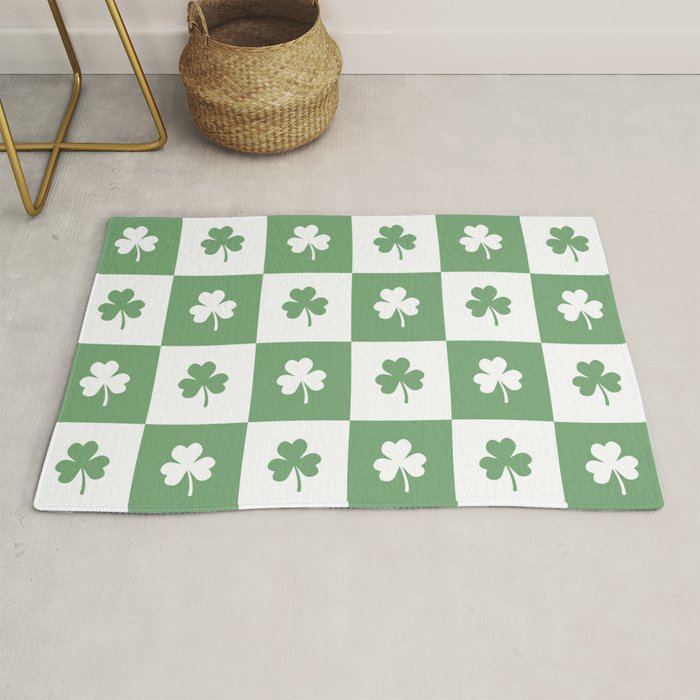 Shamrock Checkered Pattern Rug Gallery Image 1