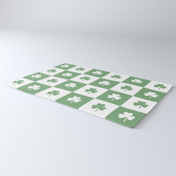 Shamrock Checkered Pattern Rug Gallery Image 3