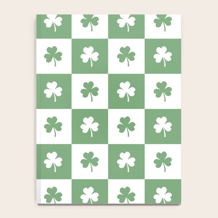 Shamrock Checkered Pattern Notebook Gallery Image 4