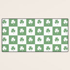 Shamrock Checkered Pattern Desk Mat Gallery Image 3