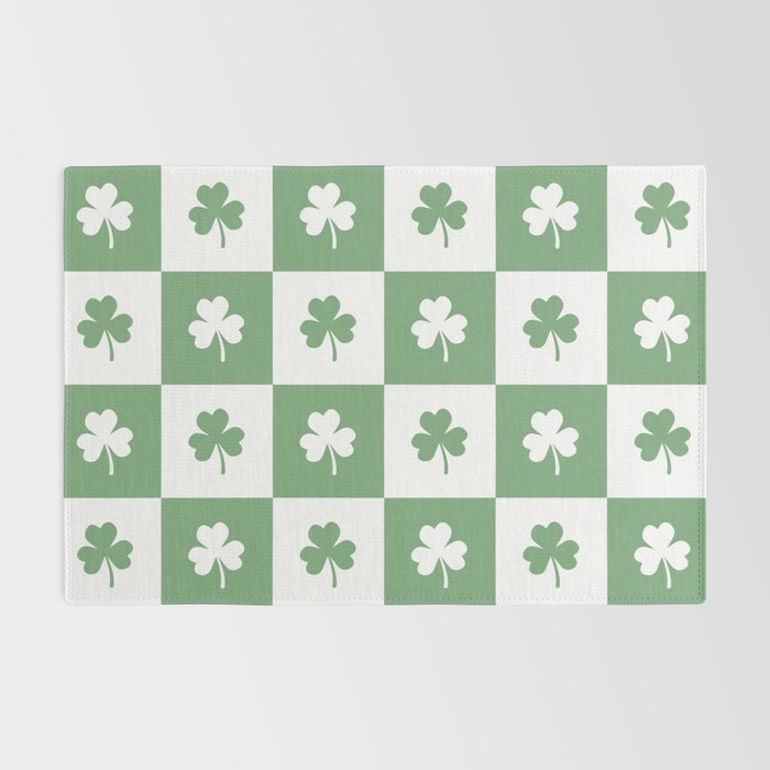 Shamrock Checkered Pattern Rug Gallery Image 2