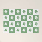 Shamrock Checkered Pattern Welcome Mat Gallery Image 1