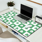 Shamrock Checkered Pattern Desk Mat Gallery Image 2