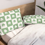 Shamrock Checkered Pattern Pillow Sham Gallery Image 2