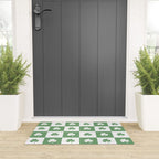 Shamrock Checkered Pattern Welcome Mat Gallery Image 3