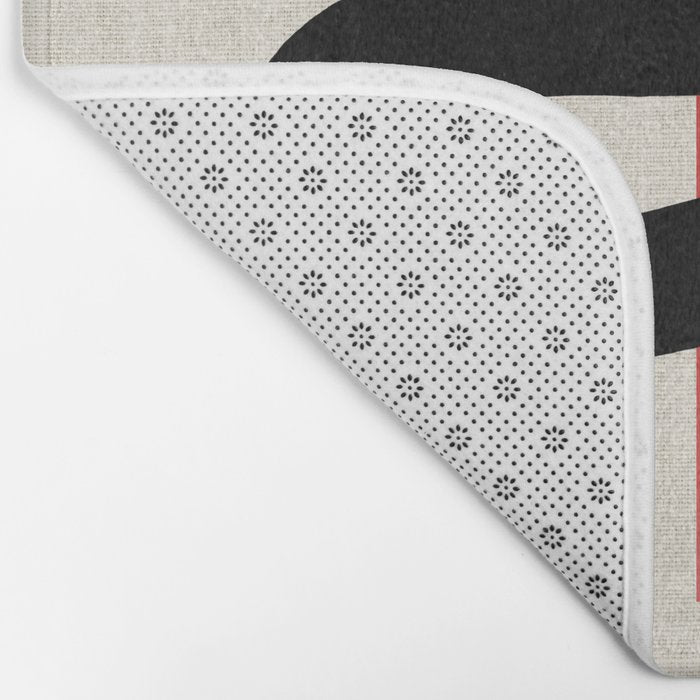Red Round Bath Mat Gallery Image 2