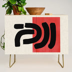 Red Round Credenza Gallery Image 1