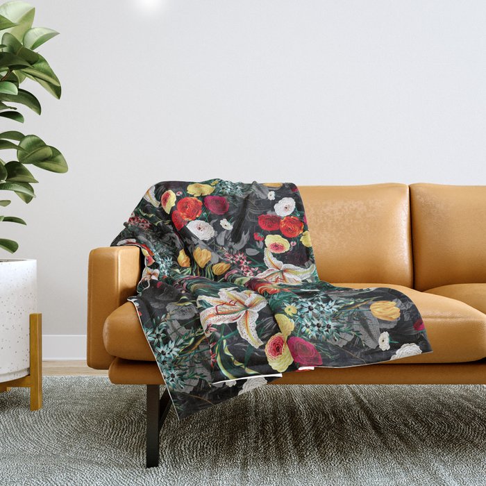 Summer Botanical Garden XII Throw Blanket Gallery Image 1