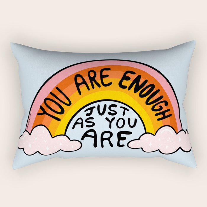 You Are Enough Rectangular Pillow Gallery Image 1